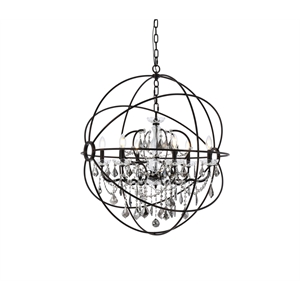 Elegant Lighting Geneva 32&quot 6 Light Royal Crystal Pendant Lamp