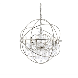 Elegant Lighting Geneva 32&quot 6 Light Royal Crystal Pendant Lamp