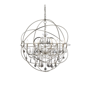 Elegant Lighting Geneva 32&quot 6 Light Royal Crystal Pendant Lamp