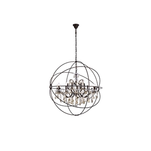 Elegant Lighting Geneva 44&quot 18 Light Royal Crystal Pendant Lamp