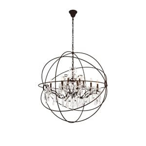 Elegant Lighting Geneva 44&quot 18 Light Royal Crystal Pendant Lamp