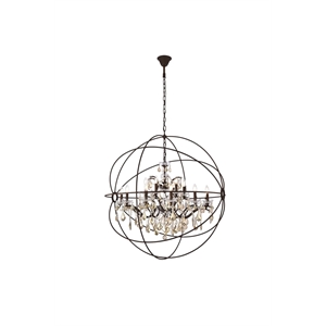 Elegant Lighting Geneva 44&quot 18 Light Royal Crystal Pendant Lamp