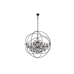 Elegant Lighting Geneva 44&quot 18 Light Royal Crystal Pendant Lamp