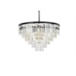 Elegant Lighting Sydney 10-Light Royal Crystal Chandelier in Matte Black