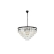 Elegant Lighting Sydney 10-Light Royal Crystal Chandelier in Matte Black