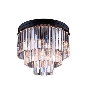 Elegant Lighting Sydney 20&quot 9 Light Royal Crystal Flush Mount