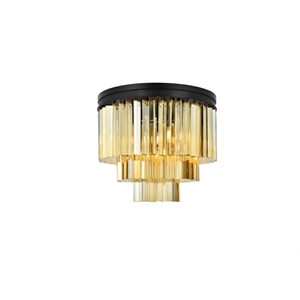 Elegant Lighting Sydney 20&quot 9 Light Royal Crystal Flush Mount