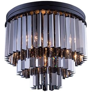 Elegant Lighting Sydney 20&quot 9 Light Royal Crystal Flush Mount