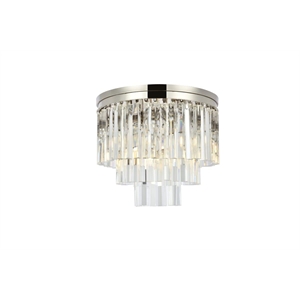 Elegant Lighting Sydney 20&quot 9 Light Royal Crystal Flush Mount