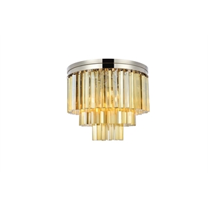 Elegant Lighting Sydney 20&quot 9 Light Royal Crystal Flush Mount