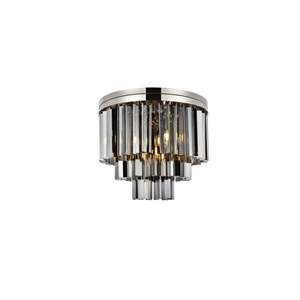 Elegant Lighting Sydney 20&quot 9 Light Royal Crystal Flush Mount