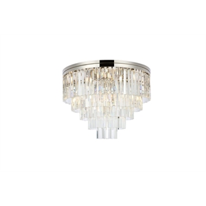 Elegant Lighting Sydney 32&quot 17 Light Royal Crystal Flush Mount