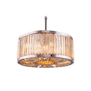 chelsea royal crystal pendant lamp in nickel and gold