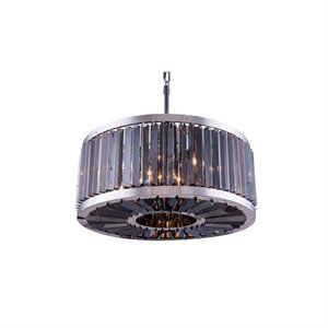 chelsea royal crystal pendant lamp in nickel and silver