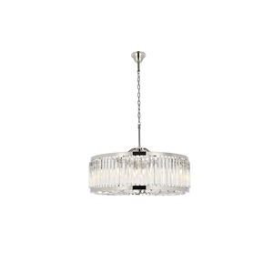 Elegant Lighting Chelsea 36&quot 10 Light Royal Crystal Pendant Lamp