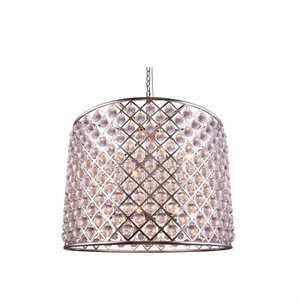 Elegant Lighting Madison 36&quot 12 Light Royal Crystal Pendant Lamp