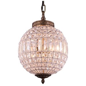 olivia royal crystal pendant lamp in french gold