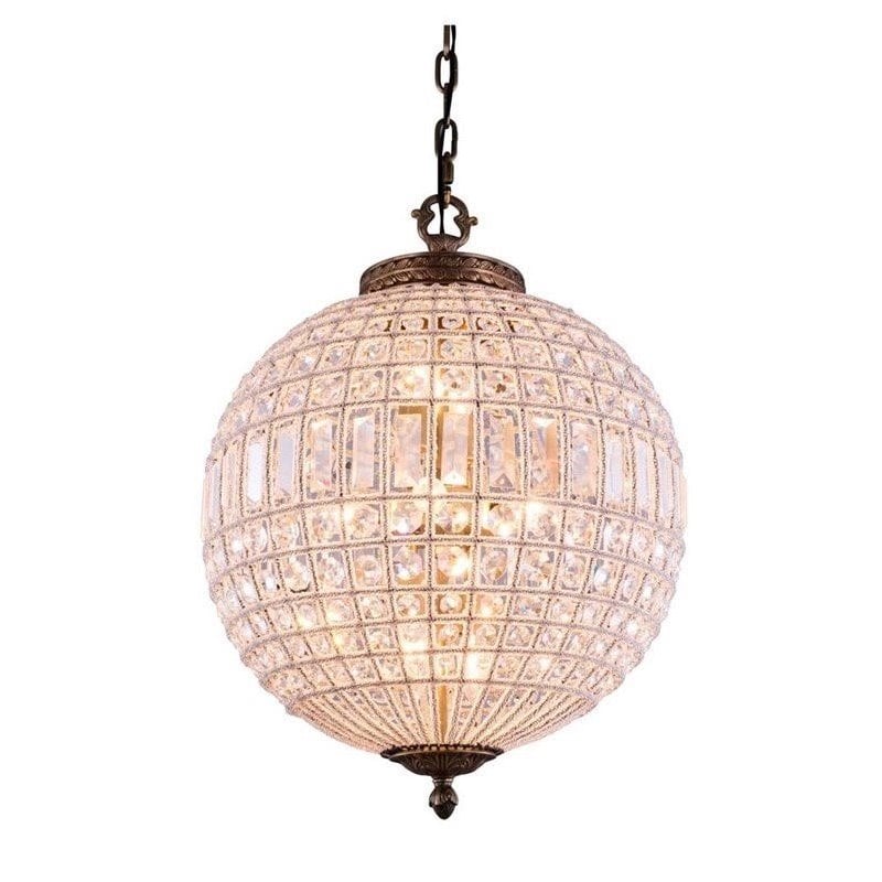 Elegant Lighting Olivia 18 3 Light Royal Crystal Pendant Lamp Elegant Lighting Olivia 18