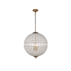 Elegant Lighting Olivia 25&quot 5 Light Royal Crystal Pendant Lamp