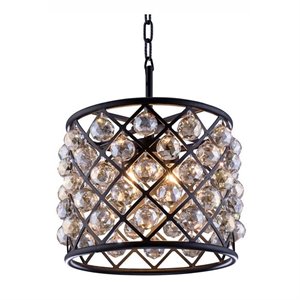 madison royal crystal pendant lamp in brown and golden teak (a)