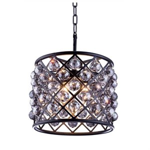 madison royal crystal pendant lamp in brown and silver shade (a)