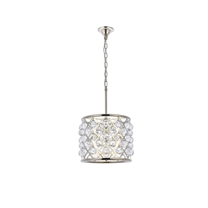 Elegant Lighting Madison 14&quot 4 Light Royal Crystal Pendant Lamp