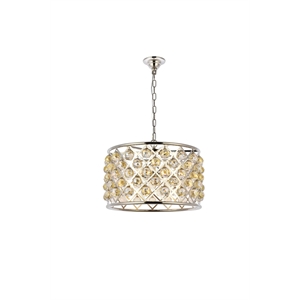 Elegant Lighting Madison 20&quot 6 Light Royal Crystal Pendant Lamp