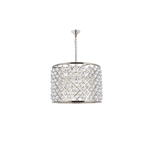 Elegant Lighting Madison 28&quot 8 Light Royal Crystal Pendant Lamp