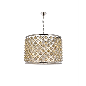 Elegant Lighting Madison 28&quot 8 Light Royal Crystal Pendant Lamp