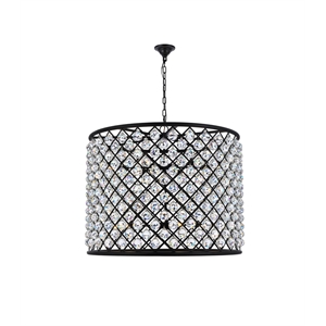 Elegant Lighting Madison 36&quot 12 Light Royal Crystal Pendant Lamp