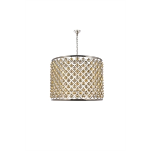 Elegant Lighting Madison 36&quot 12 Light Royal Crystal Pendant Lamp