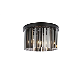 Elegant Lighting Sydney 16&quot 3 Light Royal Crystal Flush Mount