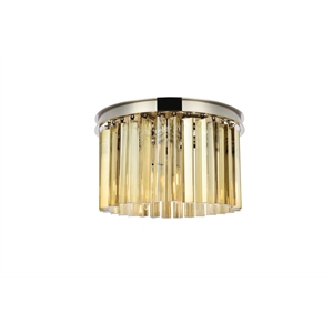 Elegant Lighting Sydney 16&quot 3 Light Royal Crystal Flush Mount