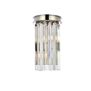 Elegant Lighting Sydney 8&quot 2 Light Royal Crystal Wall Sconce