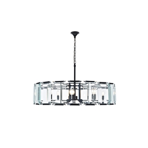 Elegant Lighting Monaco 43&quot 10 Light Glass Crystal Pendant Lamp