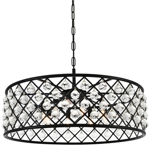 Elegant Lighting Madison 32&quot 8 Light Royal Crystal Pendant Lamp