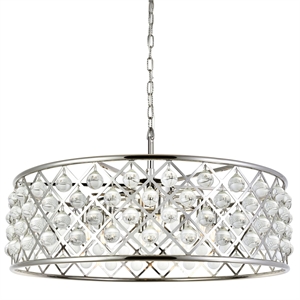 Elegant Lighting Madison 32&quot 8 Light Royal Crystal Pendant Lamp