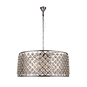 Elegant Lighting Madison 44&quot 10 Light Royal Crystal Pendant Lamp