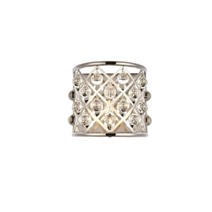 Elegant Lighting Madison Royal Crystal Wall Sconce in Polished Nickel