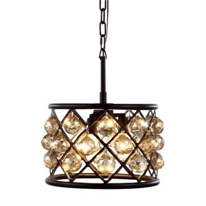 madison royal crystal pendant lamp in brown and golden teak (b)