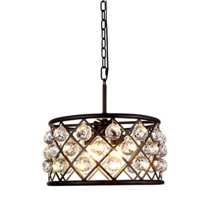 Elegant Lighting Madison 16&quot 4 Light Royal Crystal Pendant Lamp