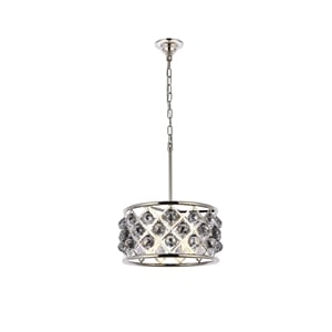 Elegant Lighting Madison 16&quot 4 Light Royal Crystal Pendant Lamp