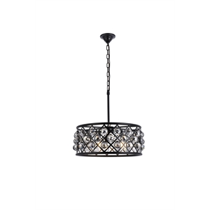 Elegant Lighting Madison 20&quot 5 Light Royal Crystal Pendant Lamp