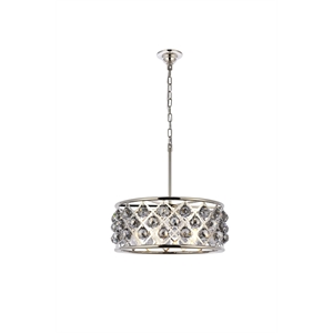 Elegant Lighting Madison 20&quot 5 Light Royal Crystal Pendant Lamp