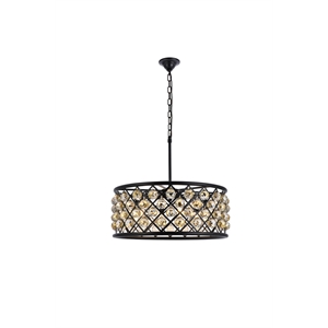 Elegant Lighting Madison 25&quot 6 Light Royal Crystal Pendant Lamp