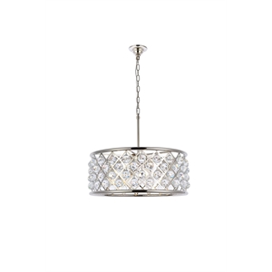 Elegant Lighting Madison 25&quot 6 Light Royal Crystal Pendant Lamp