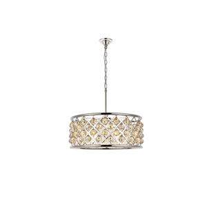 Elegant Lighting Madison 25&quot 6 Light Royal Crystal Pendant Lamp