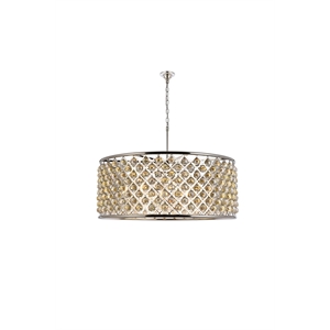 Elegant Lighting Madison 44&quot 10 Light Royal Crystal Pendant Lamp