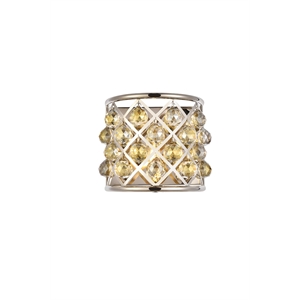 Elegant Lighting Madison Royal Crystal Wall Sconce in Polished Nickel