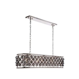 madison royal crystal pendant lamp in nickel and silver shade (c)